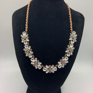 Elegant Floral Crystal Necklace